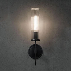 Amorra Single Head Crystal Shade Candlestick Wall Sconce - Franing