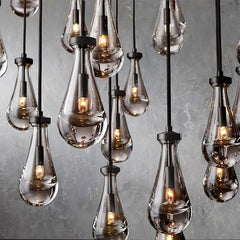 Raindrop Round Chandelier 18", Rain Chandelier - Franing
