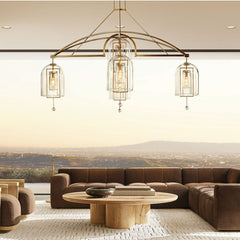 Fulcrum Round Chandelier 61" 5-Lights - Franing