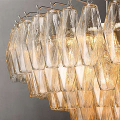 Chiara Glass Multi-Tier Round Chandelier 47" - Franing