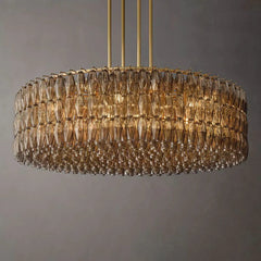 Chiara Glass Round Chandelier 61" - Franing