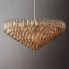 Chiara Glass Multi-Tier Round Chandelier 47" - Franing
