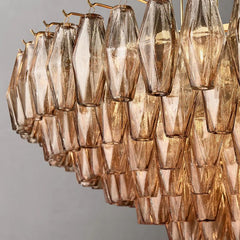Chiara Glass Multi-Tier Round Chandelier 47" - Franing