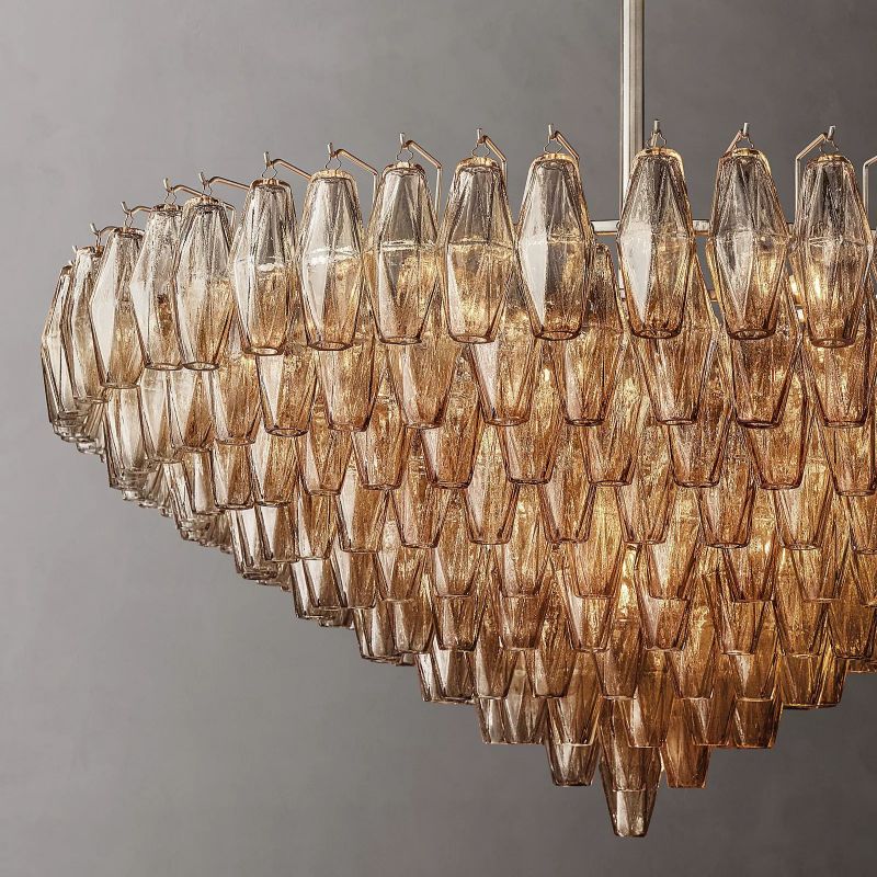 Chiara Glass Multi-Tier Round Chandelier 47" - Franing