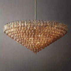 Chiara Glass Multi-Tier Round Chandelier 61" - Franing