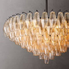 Chiara Clear Glass Tiered Round Chandelier 37" - Franing