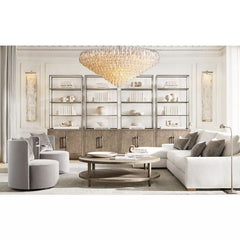 Chiara Clear Glass Tiered Round Chandelier 37" - Franing