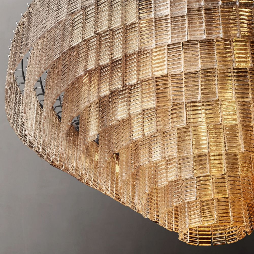 Siren Glass Round Chandelier 65" - Franing