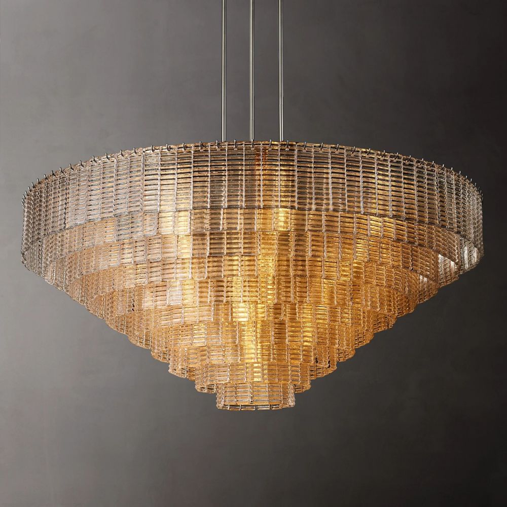 Siren Glass Round Chandelier 65" - Franing