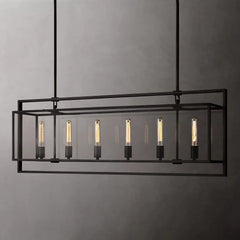 Michaul Beck Rectangular Chandelier 54" - Franing