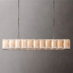 Huxley Calcite Rectangular Chandelier 74"
