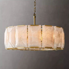 Huxley Calcite Alabaster Round Chandelier 31" - Franing