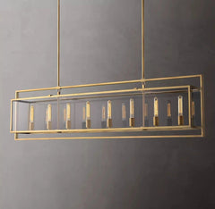 Michaul Beck Rectangular Chandelier 72" - Franing