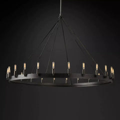 Caminy Vintage Filament Round Chandelier - Franing