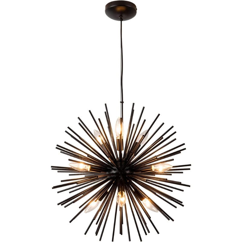 OMUNIN 9-Light Sputnik Chandelier, Mid-Century Starburst Design, Modern Pendant Light - Franing