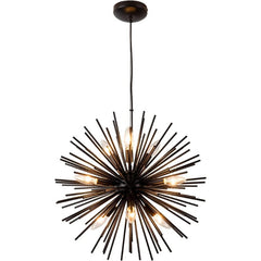 OMUNIN 9-Light Sputnik Chandelier, Mid-Century Starburst Design, Modern Pendant Light - Franing
