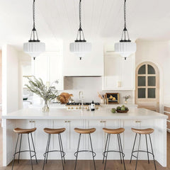 European retro simple glass iron chandelier - Franing