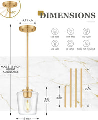 Z-Lite Joliet Olde Brass Modern Teardrop Mini Pendant Light with Clear Glass pendant - Franing