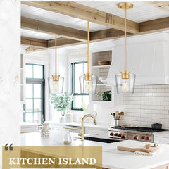 Z-Lite Joliet Olde Brass Modern Teardrop Mini Pendant Light with Clear Glass pendant - Franing