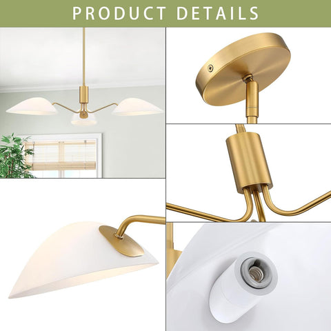 Oscar 36-in white Pendant