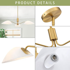 Oscar 36-in white Pendant - Franing