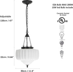 European retro simple glass iron chandelier - Franing