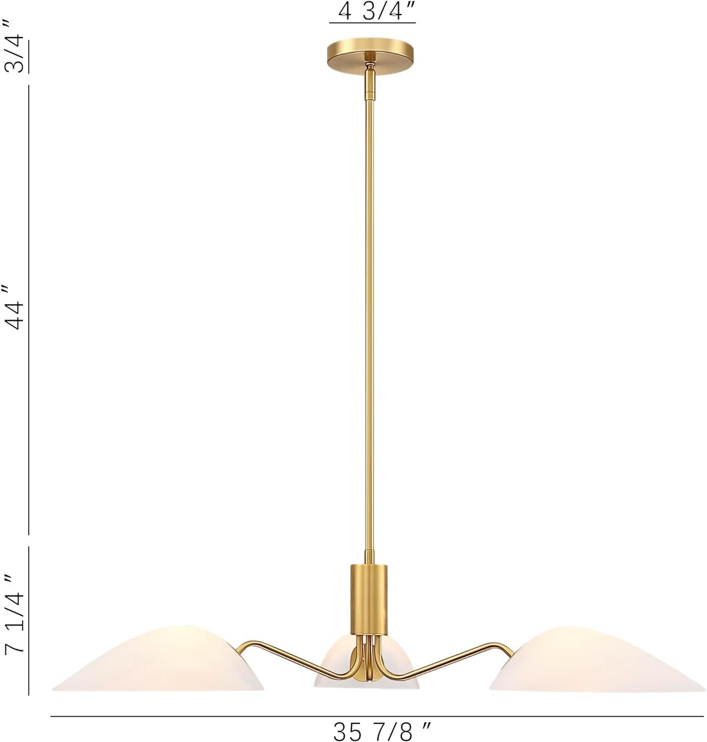Oscar 36-in white Pendant