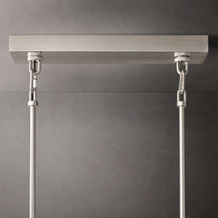 Siren Smoke Glass  Rectangle Chandelier 59" - Franing