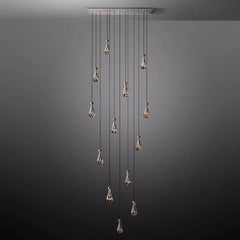 Raindrop Linear Chandelier 54", Rain Chandelier - Franing
