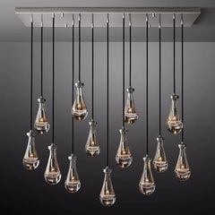 Raindrop Linear Chandelier 54", Rain Chandelier - Franing