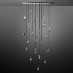 Raindrop Linear Chandelier 72", Rain Chandelier - Franing