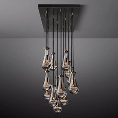 Raindrop Linear Chandelier 54", Rain Chandelier - Franing