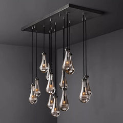 Raindrop Linear Chandelier 54", Rain Chandelier - Franing