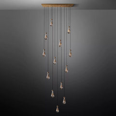 Raindrop Linear Chandelier 54", Rain Chandelier - Franing
