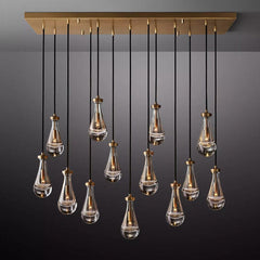 Raindrop Linear Chandelier 54", Rain Chandelier - Franing