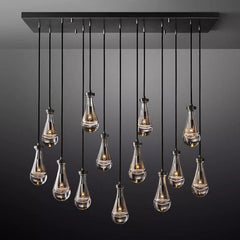 Raindrop Linear Chandelier 54", Rain Chandelier - Franing