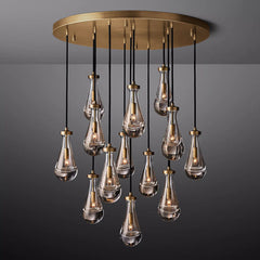 Raindrop Round Chandelier 36", Rain Chandelier - Franing