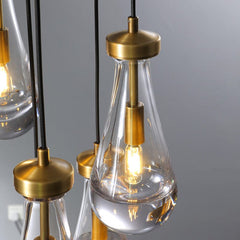 Raindrop Round Chandelier 18", Rain Chandelier - Franing