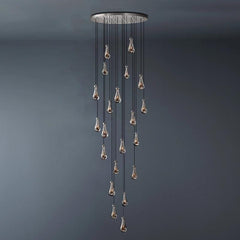 Raindrop Round Long High Ceiling Chandelier 47'' - Franing
