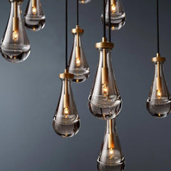 Raindrop Round Long High Ceiling Chandelier 47'' - Franing