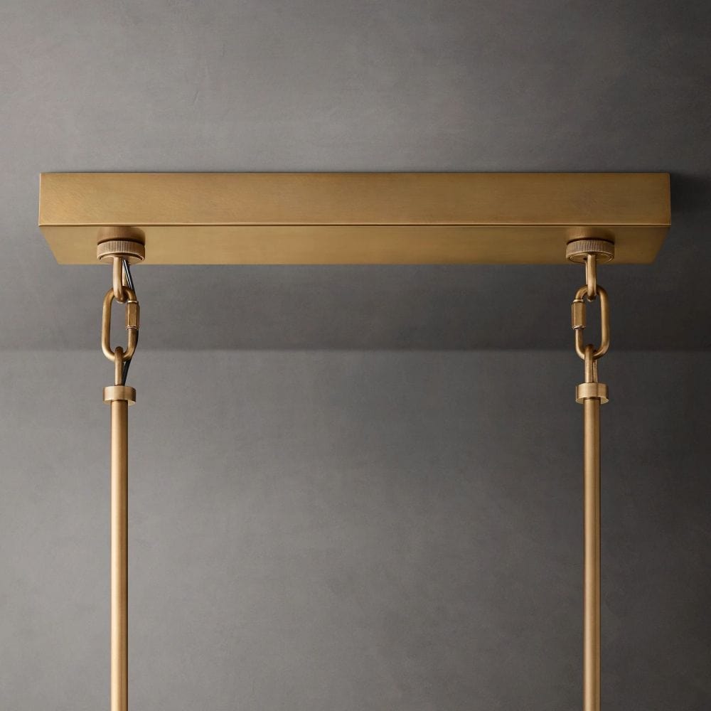 Siren Glass Rectangular Chandelier 77" - Franing