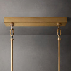 Siren Glass Rectangular Chandelier 77" - Franing