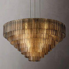 Siren Smoke Glass Round Chandelier 52" - Franing