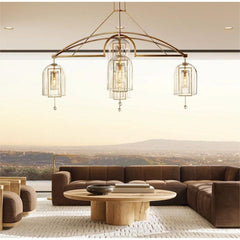 Fulcrum Round Chandelier 85" -5 Lights - Franing