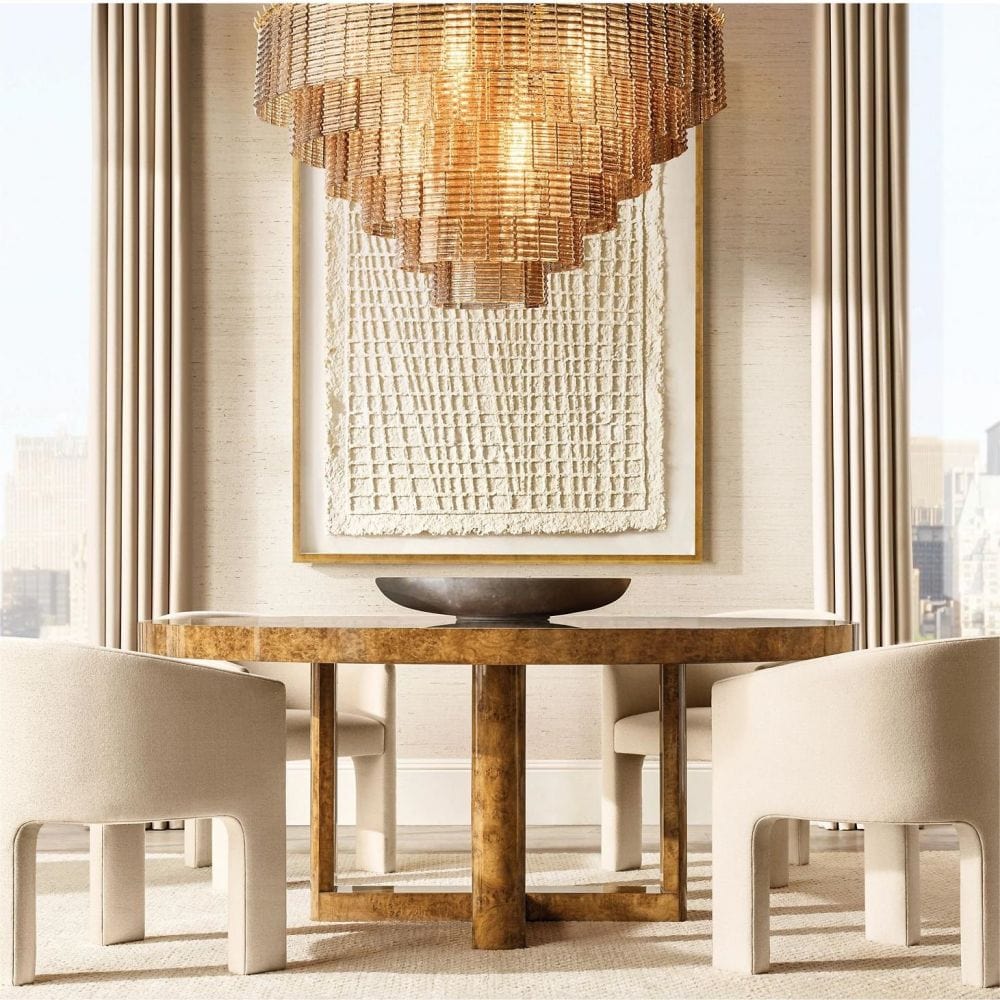 Siren Smoke Glass Round Chandelier 52" - Franing