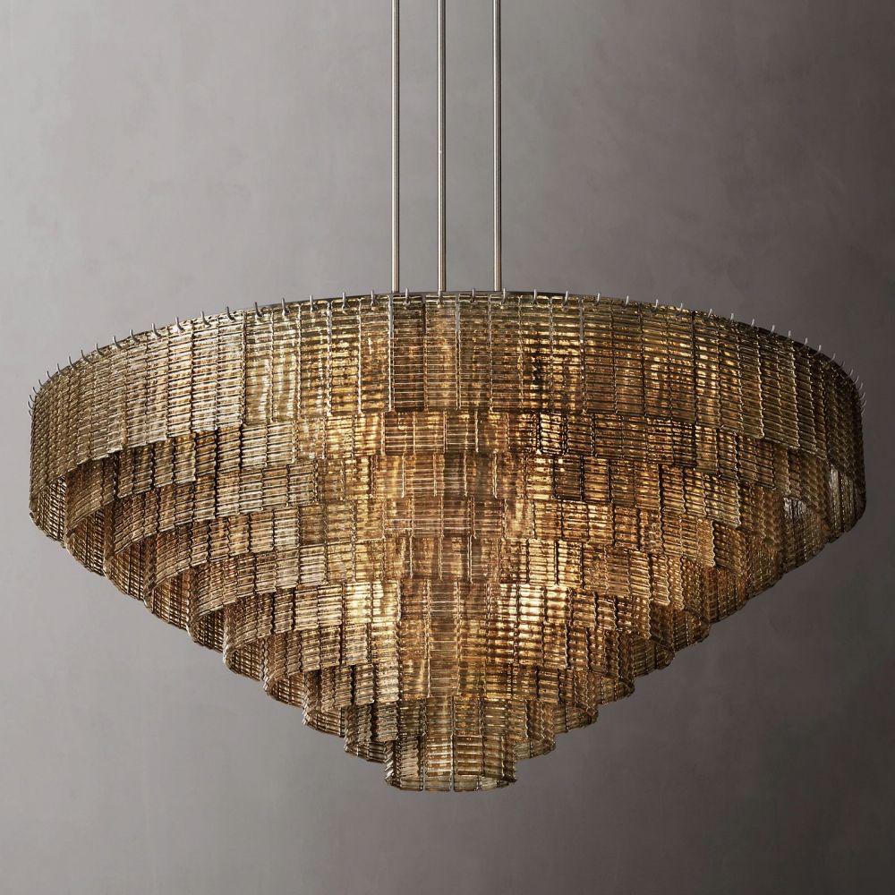 Siren Glass Round Chandelier 65" - Franing