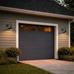 Adriana Matte Black Gooseneck Barn Light - Industrial Farmhouse Wall Sconce (2 - Pack) by Franing - SHOP ALL,WALL,BARN，Metal wall light