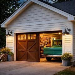 Adriana Matte Black Gooseneck Barn Light - Industrial Farmhouse Wall Sconce (2 - Pack) by Franing - SHOP ALL,WALL,BARN，Metal wall light