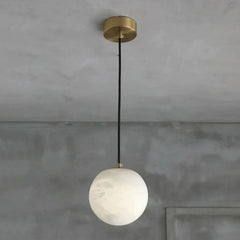 Alabaster Ball Pendant Light by Franing - SHOP ALL,pendant,Alabaster