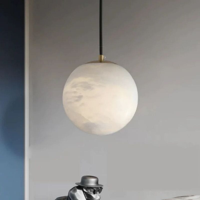 Alabaster Ball Pendant Light by Franing - SHOP ALL,pendant,Alabaster